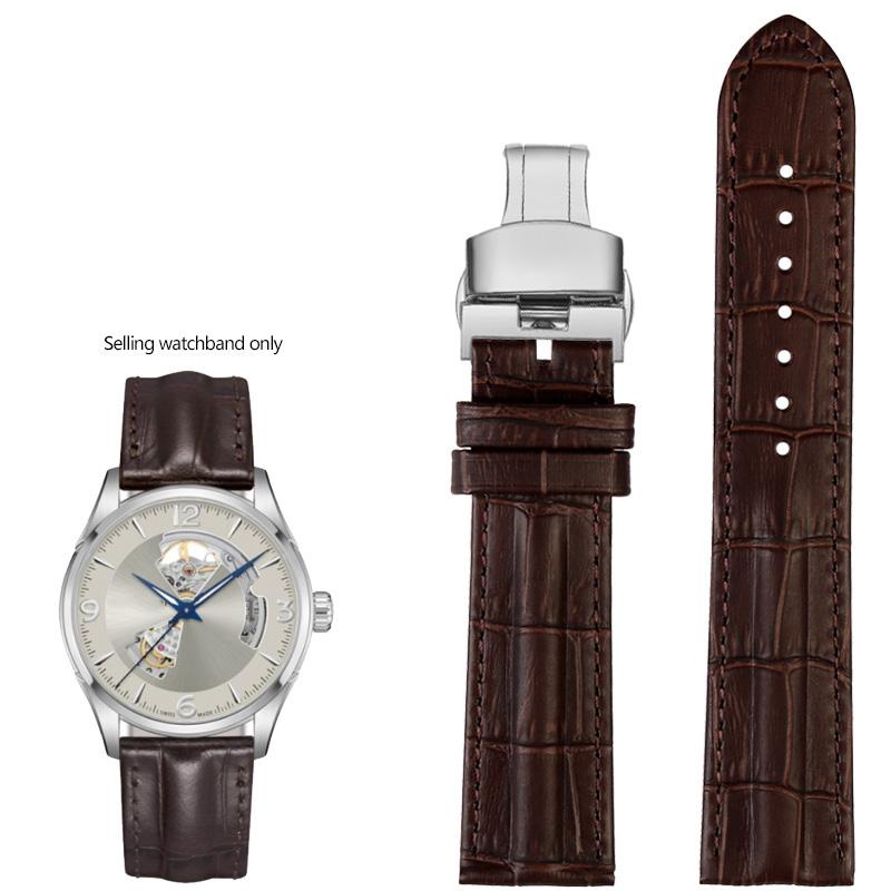 Ремешок для часов из натуральной кожи для Hamilton Khaki Field Jazz H70605731/H32705521 Мужской ремешок для часов из воловьей кожи Браслет 20 мм 22 мм