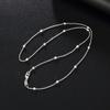 925 Silver Necklace Beads Matching Chain Dress Clavicle Chain Sweater Chain 16 ''18 ''20 ‘’22 ''24 ''Inch