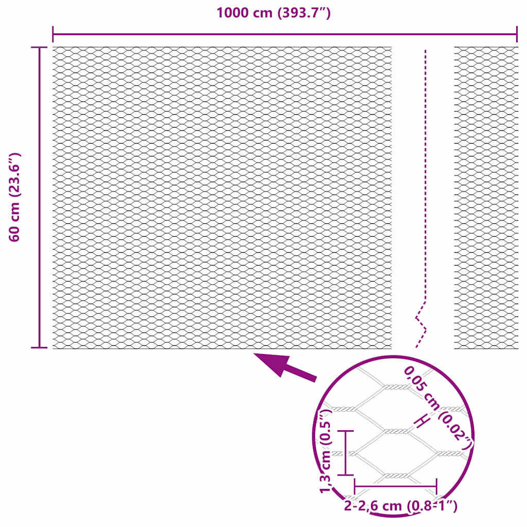 Welded Wire Fence with Concrete Foundation 10 x 0.6 m (W x H)