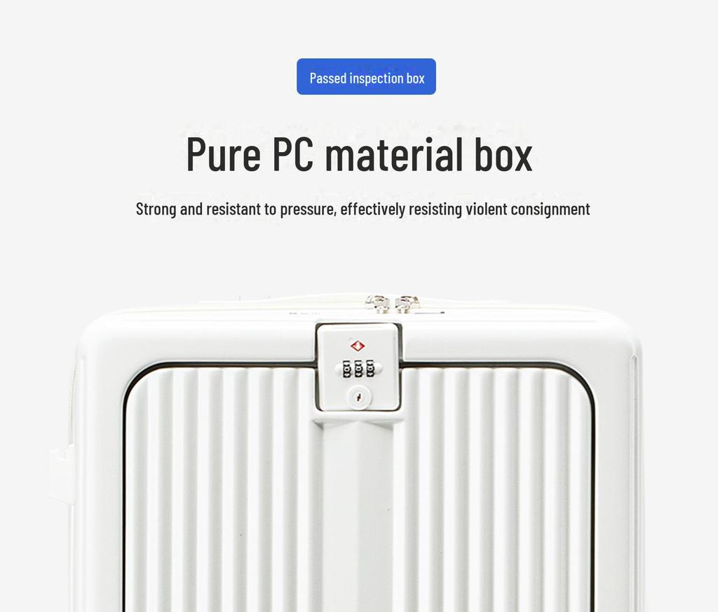 Многофункциональный чемодан Yongsheng: Открывается спереди, защита от падений, размеры 24" и 26", большая вместимость, бесшумные универсальные колеса.