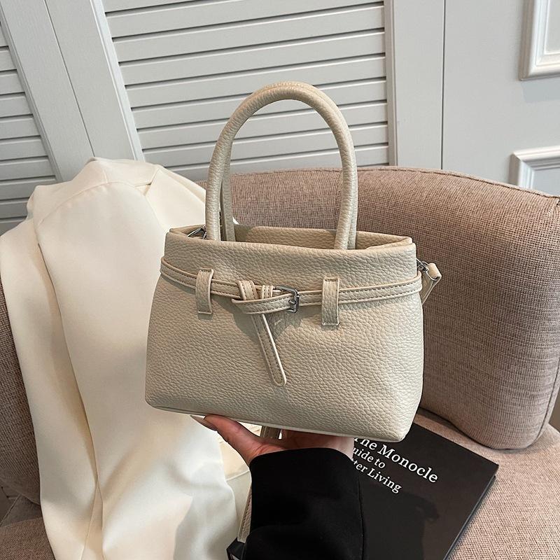 Премиальная женская сумка 2025 новая модная текстурированная сумка на плечо для通勤, сумка-мессенджер, сумка-ведро