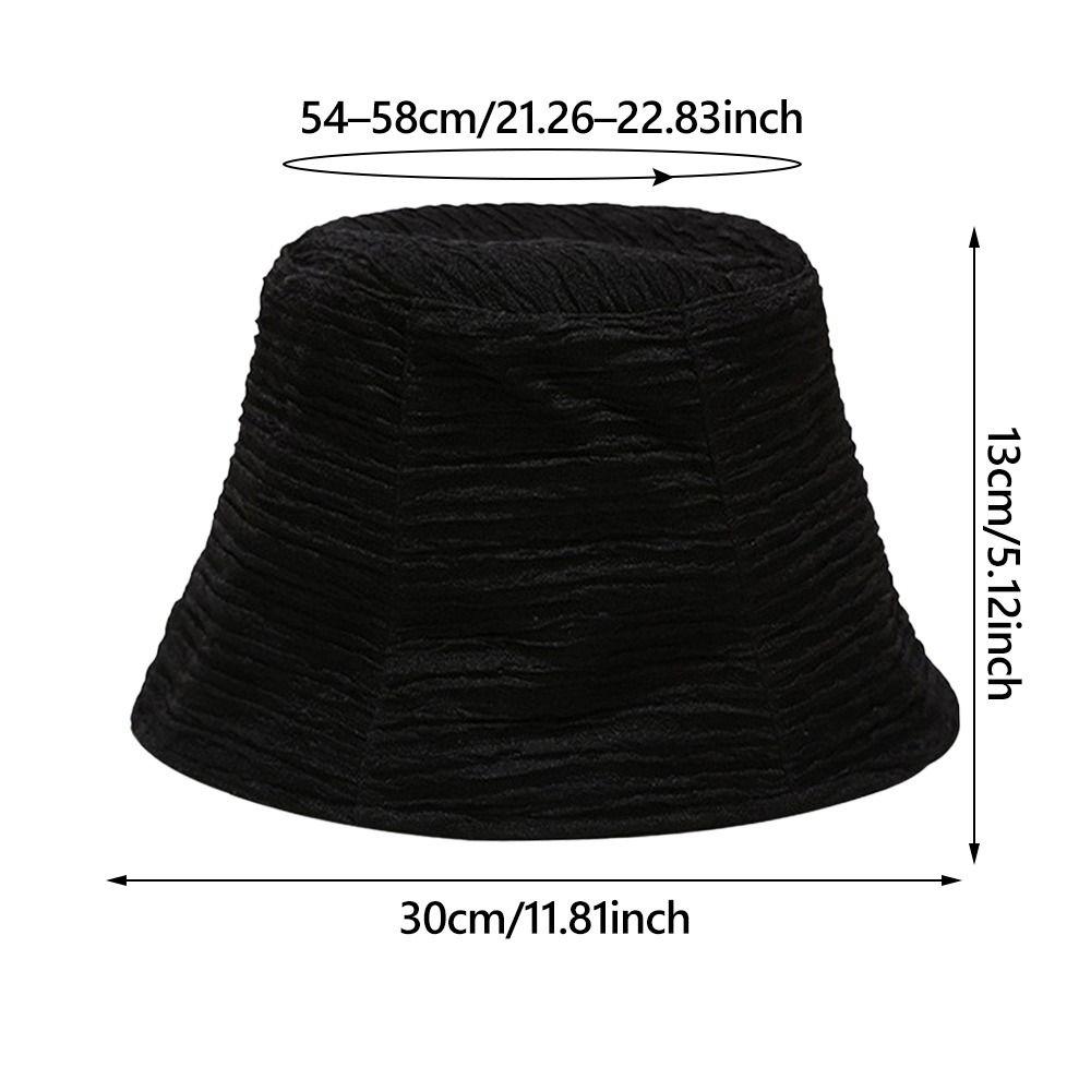 Solid Color Bucket Hat Chiffon Fabric Basin Cap Japanese-Style Fisherman Hat Summer