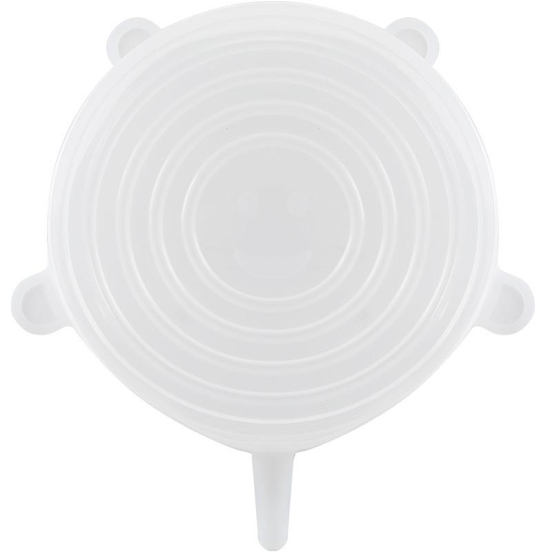 Набор из 6 эластичных силиконовых крышек для мисок: Многофункциональный набор для упаковки и сохранения свежести