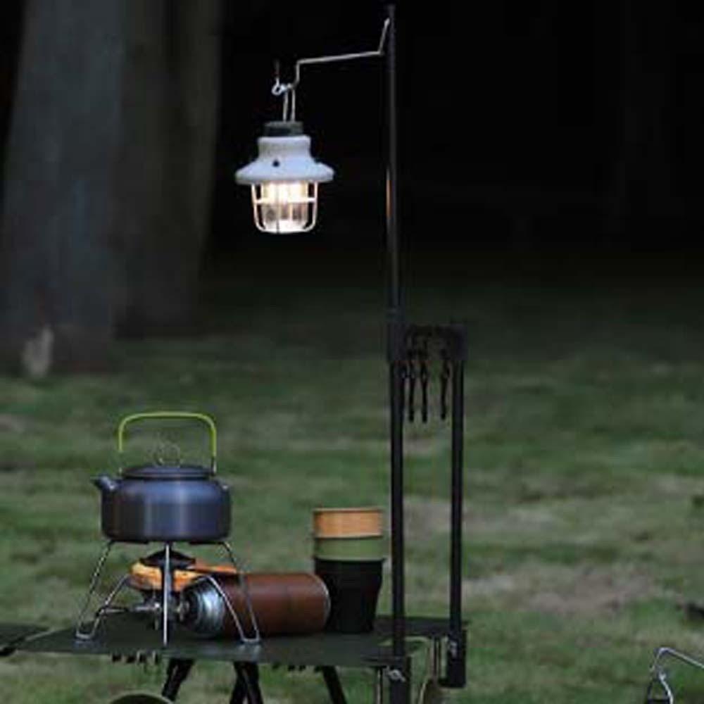 Aluminum Zinc Zinc Alloy Camping Lamp Rod Polyester Portable Lantern Holder Folding Lamp Stand Picnic