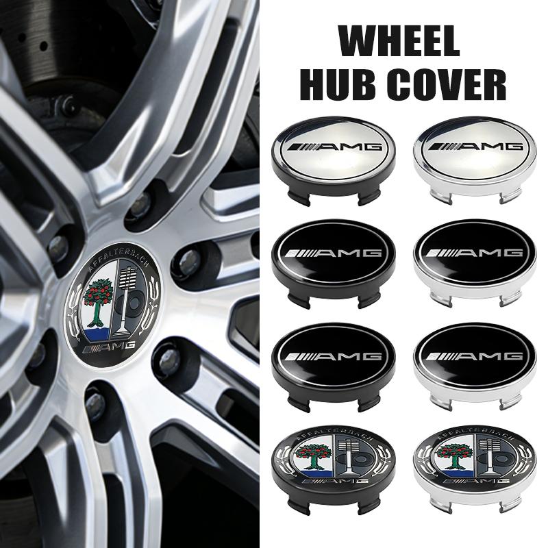 UMEG7 4pcs Car Wheel Center Caps Hubcap Cover Auto Accessories For AMG Mercedes Benz B-CLASS C-CLASS GLC GLE GLK W190 W201 C180 C200
