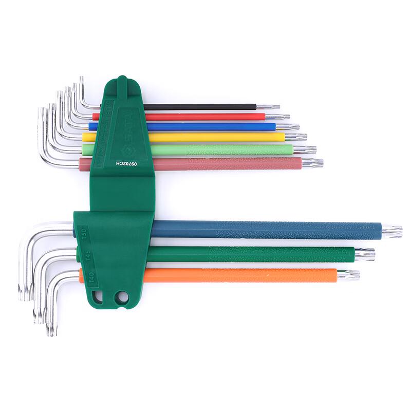SATA Серия Rainbow 9-предметный Экстра-длинный набор Torx-ключей