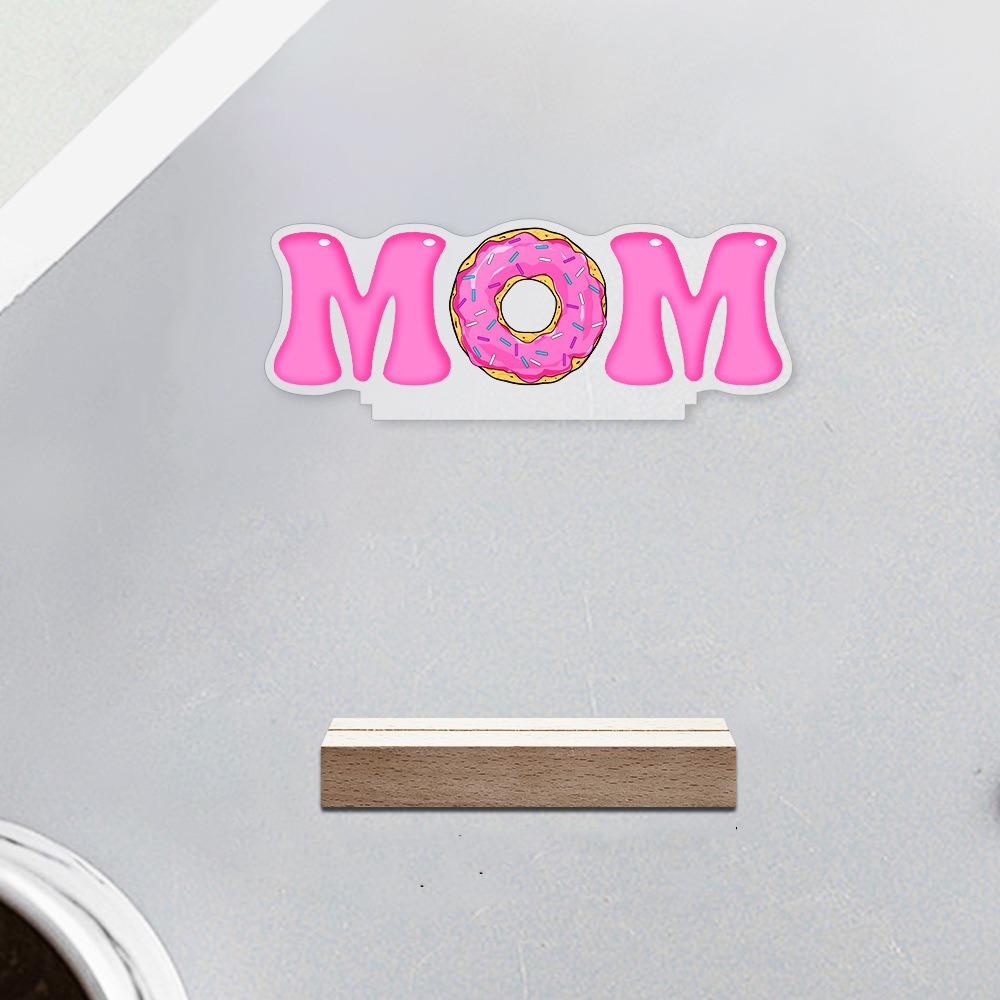 Акриловая настольная вывеска MOM Водонепроницаемая Love Flowers Украшение на День матери Подарок