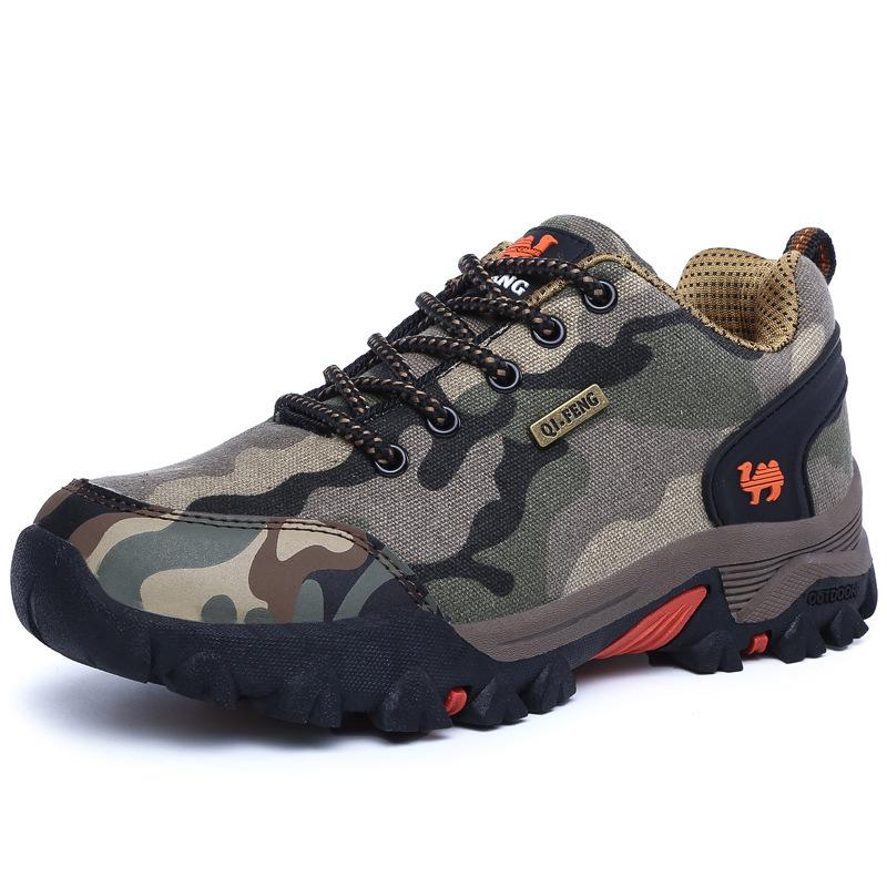 Mountaineering Shoes Sports Shoes Men's and Women's Shoes Training Shoes Army Training Outdoor Camouflage Breathable Wear-resistant Non-slip Casual Tr