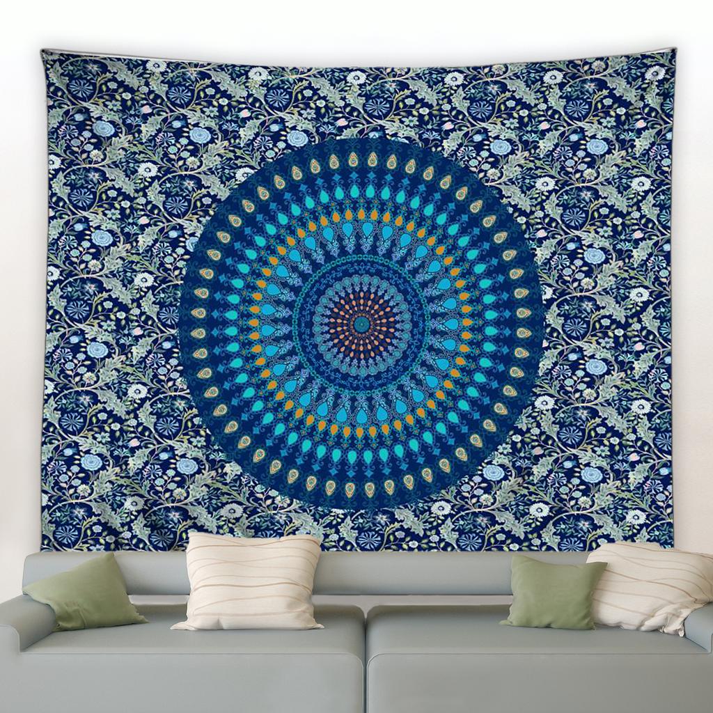Геометрический богемный мандала цветок гобелен современная мода для дома гостиная общежитие украшение настенный коврик для пикника гобелен