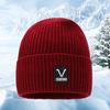 Унисекс зимняя вязаная шапка из утолщенного флиса теплая противоскользящая ветрозащитная однотонная высокоэластичная защита ушей для езды на велосипеде и катания на лыжах шапочка-бини головной убор