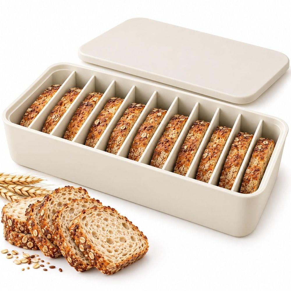 11-Slot Silicone Bread Freezer Box Divider Insert Freezer Bread Box Food Organization