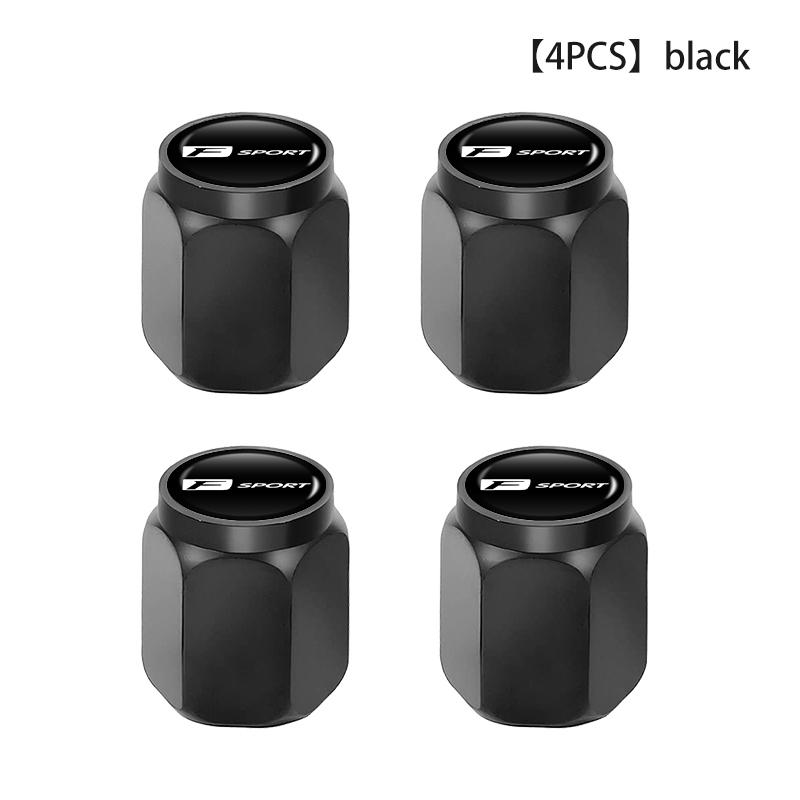 4PCS Car Wheel Tire Valve Stem Covers Cap Decoration Accessories For Lexus UX250h RX450h RX300 GX470 CT200h RX400h NX300h RX350 wzdf76