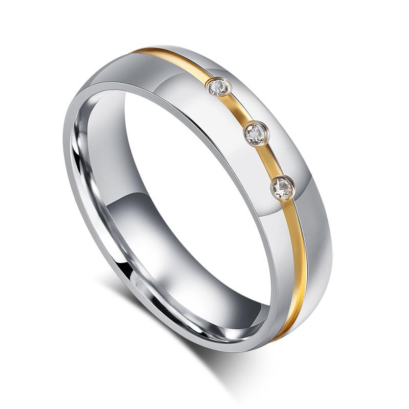 Обручальные кольца Vnox для женщин / мужчин, ювелирные изделия из нержавеющей стали 316l за 1 шт.