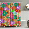 Яркая цветочная шторка для душа с веселыми лицами добавит яркий акцент в декор вашей ванной комнаты