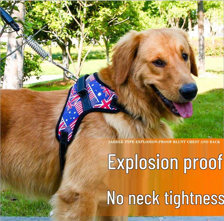 Шлейка для собак K7 против рывков и поводок