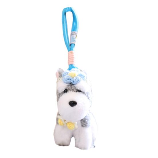 Schnauzer Dog Plush Toy Keychain Stuffed Animal Soft Pendant Cute Birthday Gifts for Bags and