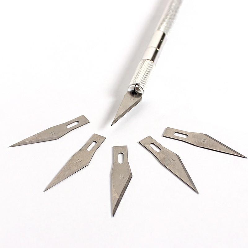 Non-Slip Metal 6 Blades Wood Carving Tools Fruit Food Craft Sculpture Engraving Utility Knife For Sta