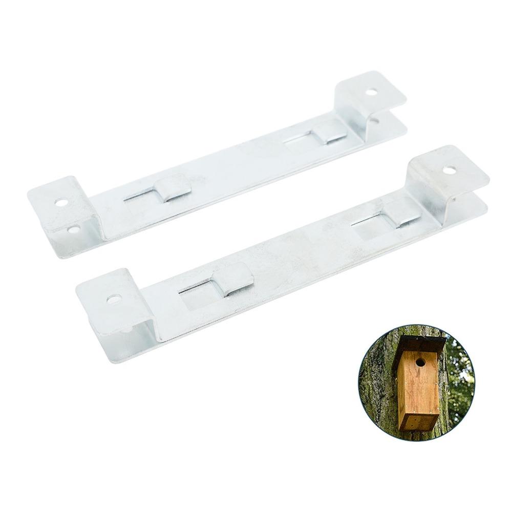2 sets Rust Resistant Bird House Mounting Bracket Stainless Steel Bird House Bracket Bird House