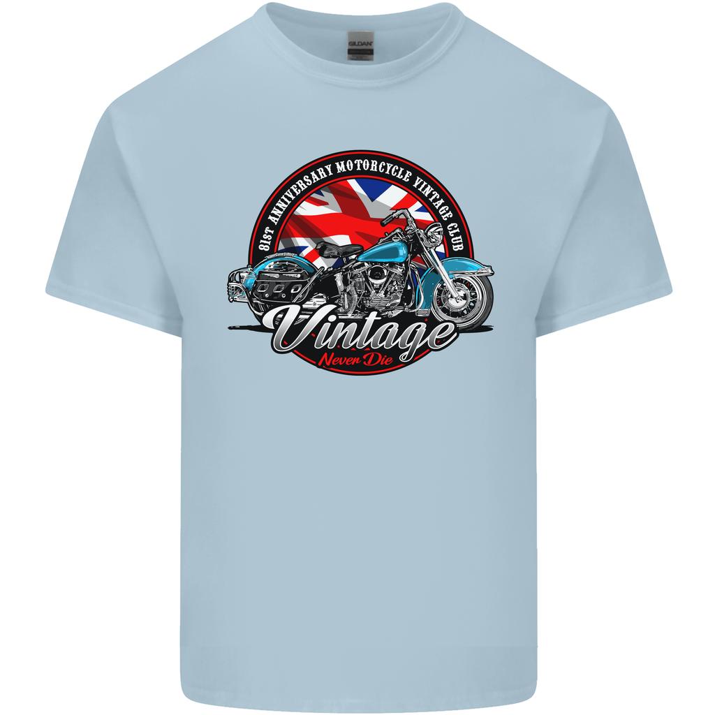 British Motorcycle Union Jack Flag Biker Chopper Unisexs Light Cotton TShirt
