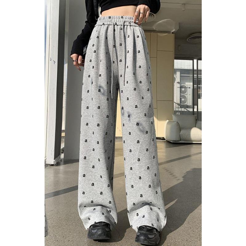 Новые повседневные прямые широкие брюки для женщин на лето, облегающие и универсальные женские брюки с высокой талией и свободной драпировкой