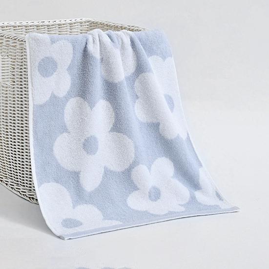 Банное полотенце Быстросохнущее Впитывающее Мягкое Полотенце для рук Цветочный дизайн Двусторонняя прострочка