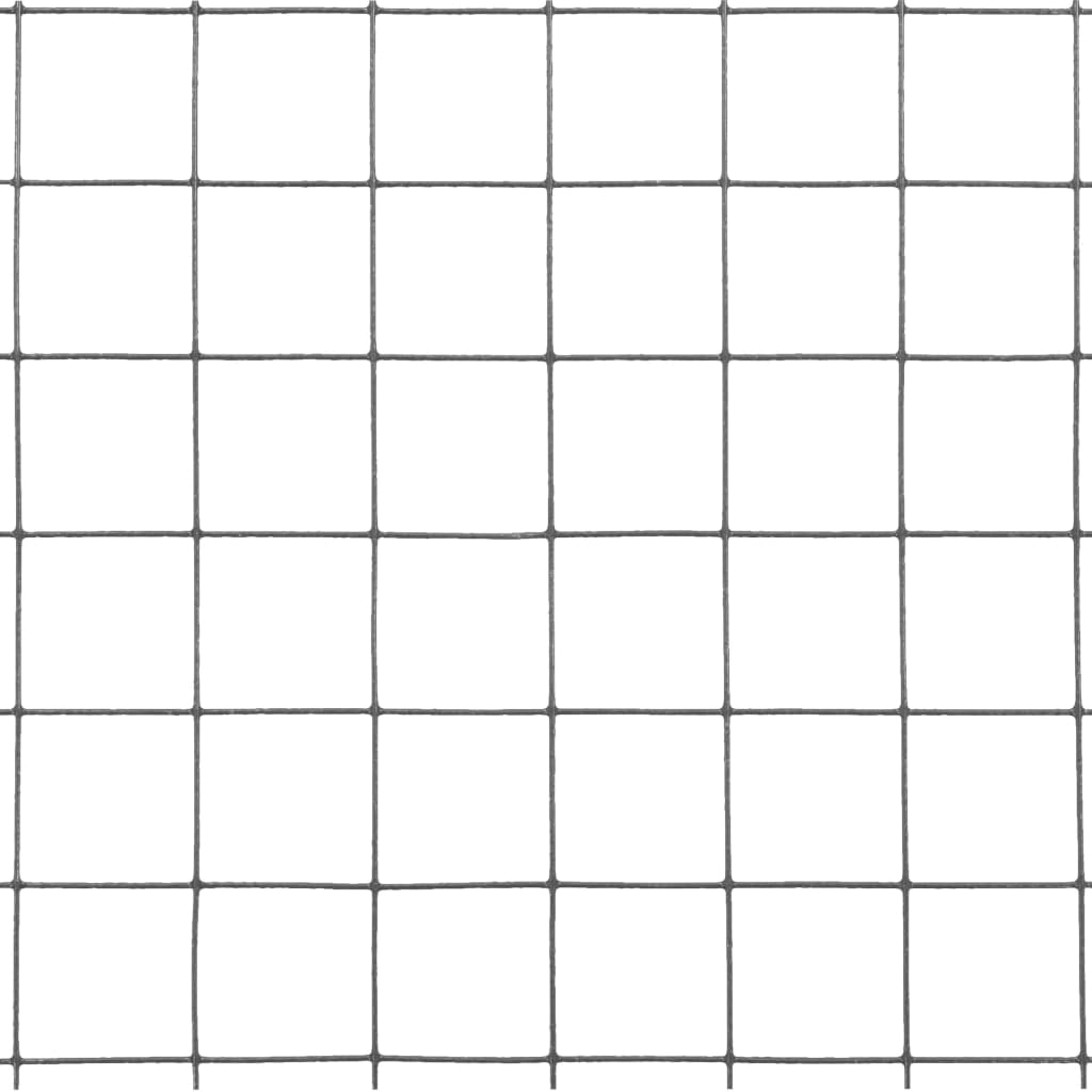 Vidaxl Ogrodzenie Z Siatki, Stal I Pvc, 25X0,5 M, Szare