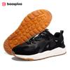 Men's Leather Casual Shoes Mesh Surface Breathable Comfortable Non-Slip Lace-Up Men's Brand Men's Outdoor Casual Sneakers
