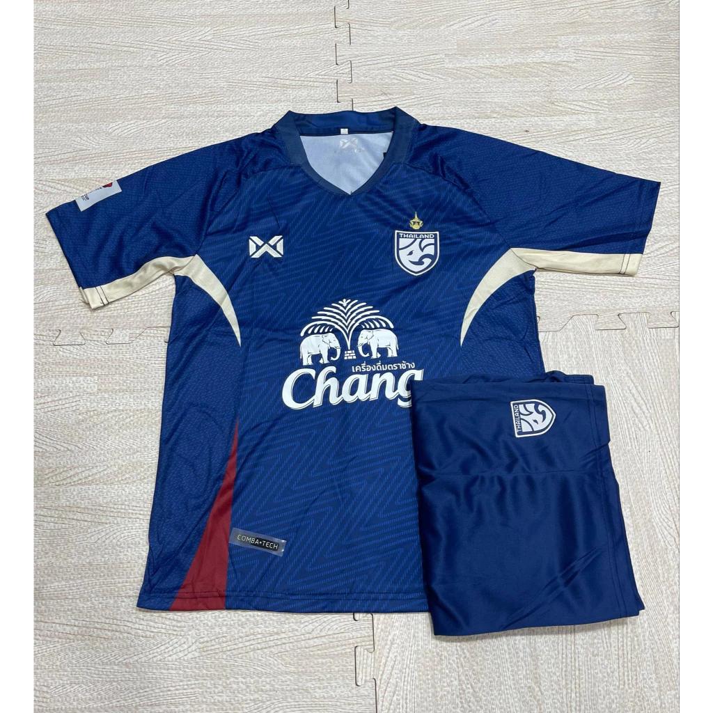 Vintage Retro THAILAND Football Soccer JERSEY National CHEER Quick Dry Print Shirt Round Neck Polyester Short Sleeve Uniform Sport Outdoor