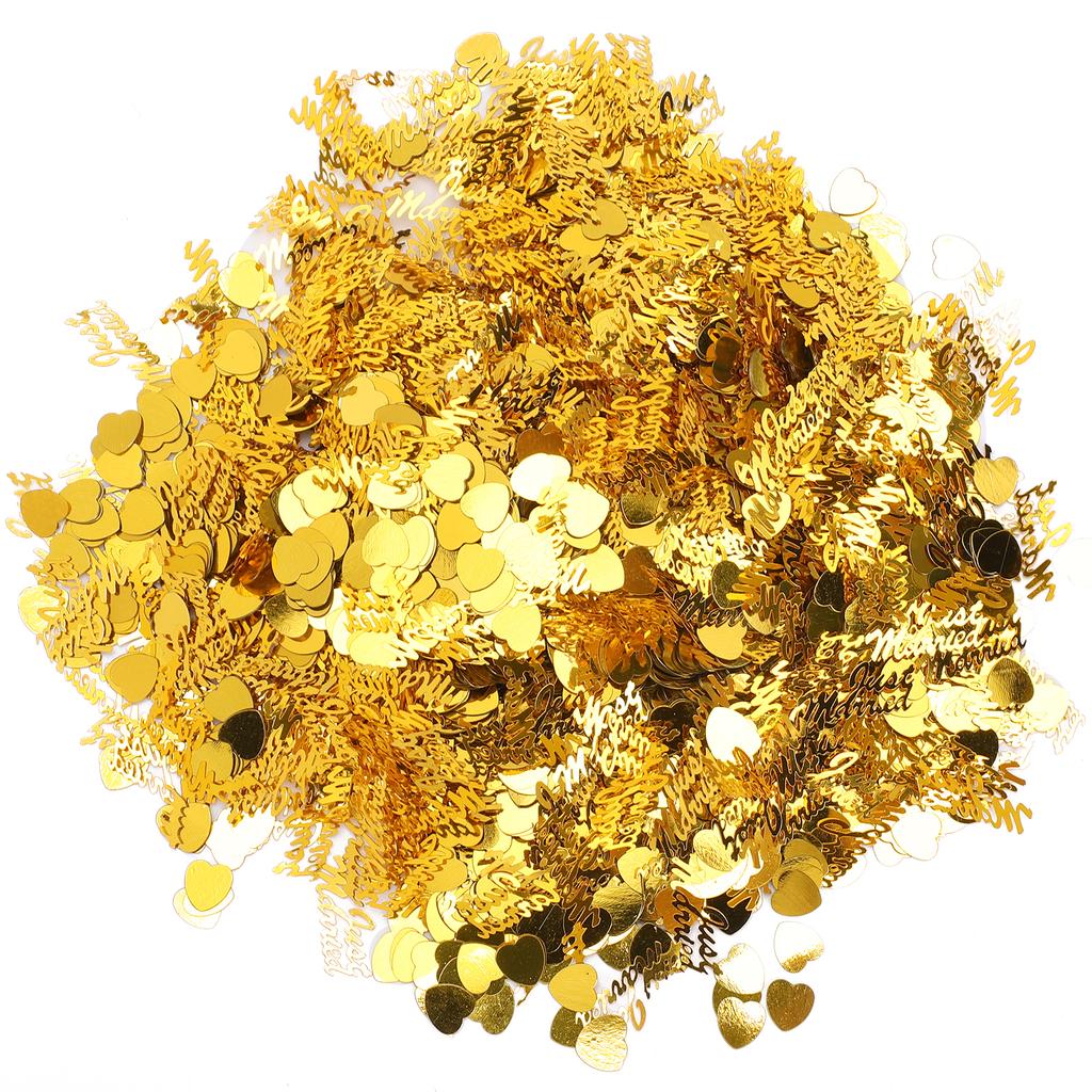 Just Married Confetti Wedding Valentine"s Day Decoration Scatter Sprinkles Sequins 100gGold