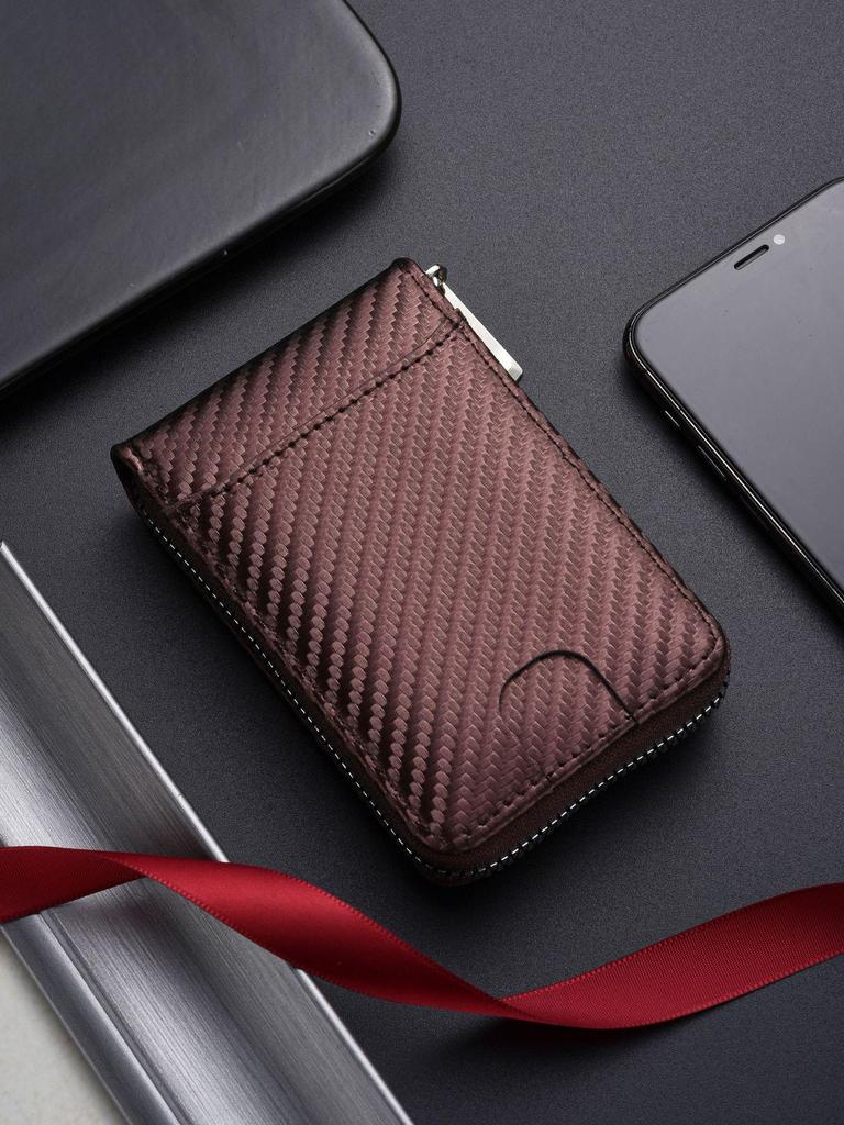 RFID Защита от кражи, Антимагнитный, Корейский стиль, Мужской и женский кошелек-аккордеон на молнии для кредитных карт и водительского удостоверения