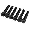 Musiclily Ebony Guitar Bridge Acoustic Guitar End Black of Pins, Pins, (Pack 6)