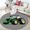 Tractors pattern round rug,Carpet Rug for Living Room Bedroom Playroom ,Non-slip Floor Mat,Holiday Gifts and Birthday Gifts.
