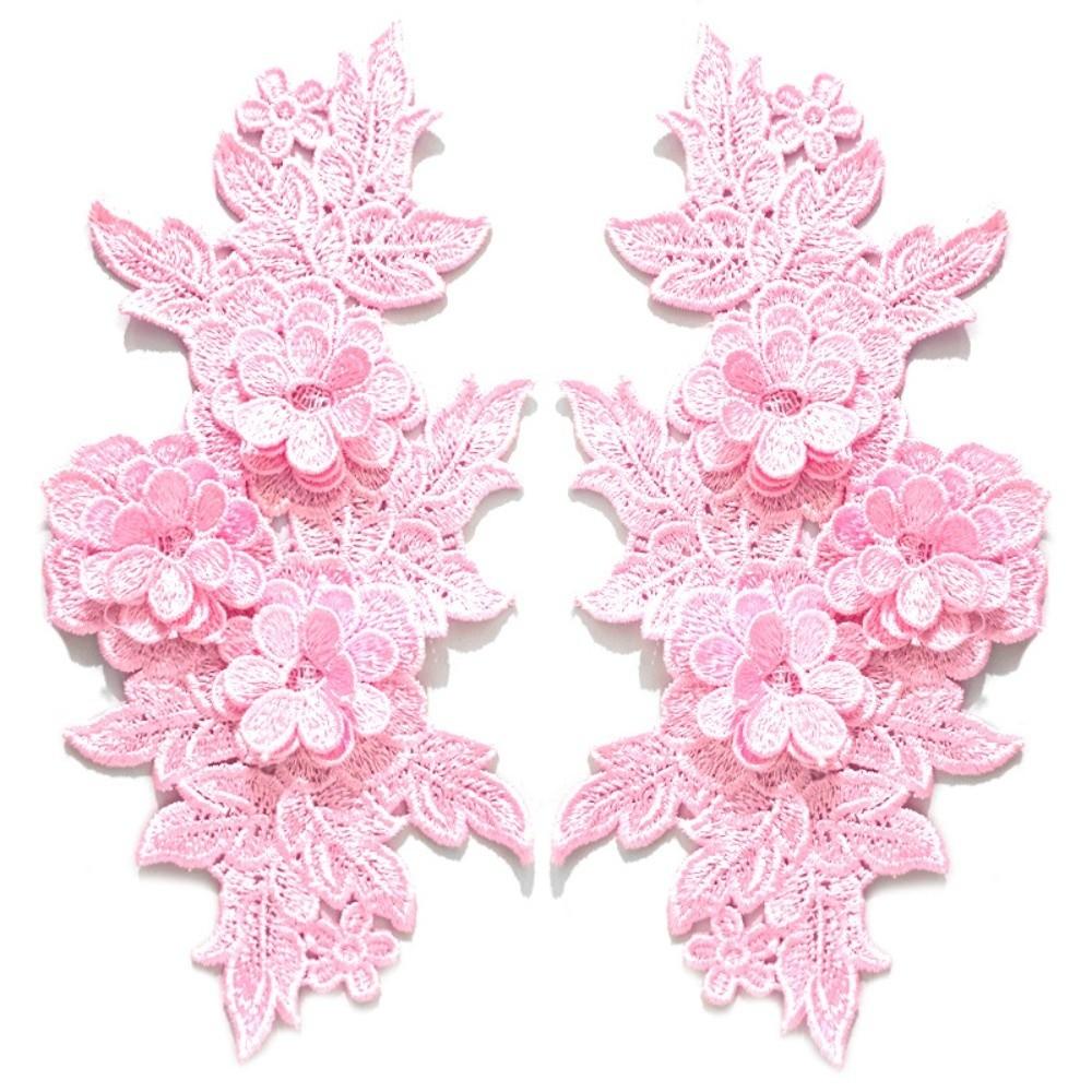 Heavy Lace Lace Applique Colorful Floral Embroidery Trim 3D Embroidered Patch Clothing Sewing