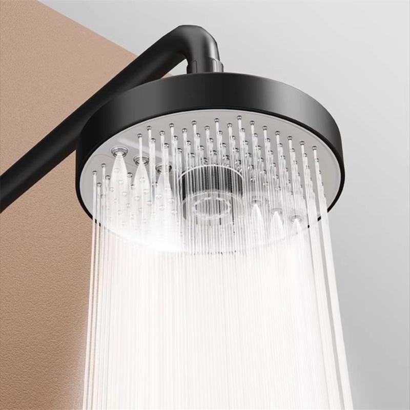 Adjustable Rainfall Shower Head 5 Modes Big Panel High-pressure Large Flow Top Spray 175mm Ceiling Mounted Supercharge Shower