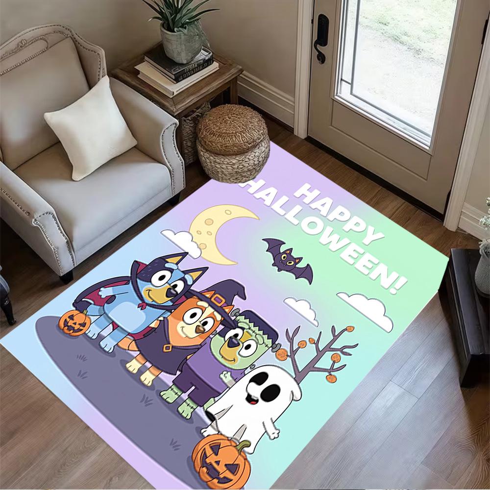 Halloween Night Adventure Area Rug Design for Dormitory Kitchen Study room Outdoor Anti-slip Rug Anime Office Decor