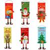 Cloth Material Christmas Hanging Cloth Xmas Banners Santa Elk Couplet Indoor Outdoor Porch Sign Door Decoration Letters