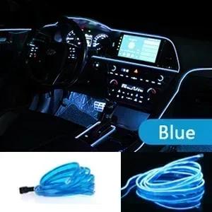 Car Led RGB Ambient Light Strip 1/3/5M Control USB Fiber Optic Neon Lamp Auto Interior Led Decoration Lights