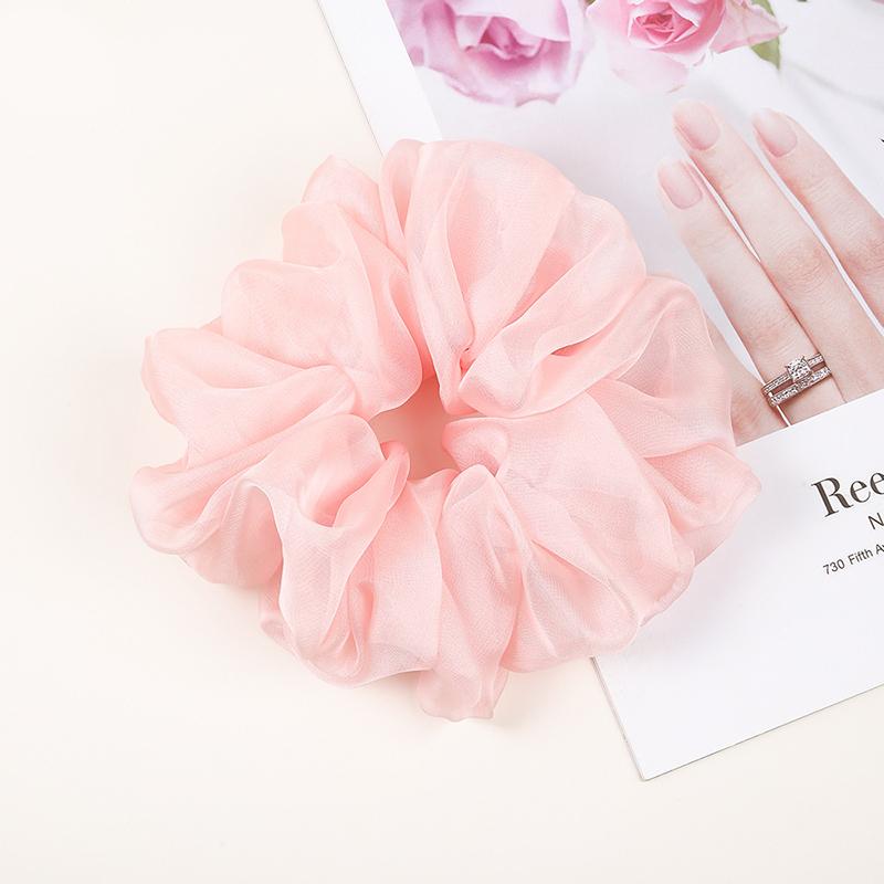 1 шт. Большая 16 см однотонная шифоновая резинка для волос для женщин корейская эластичная резинка для волос завязки держатель для хвоста головной убор аксессуары для волос