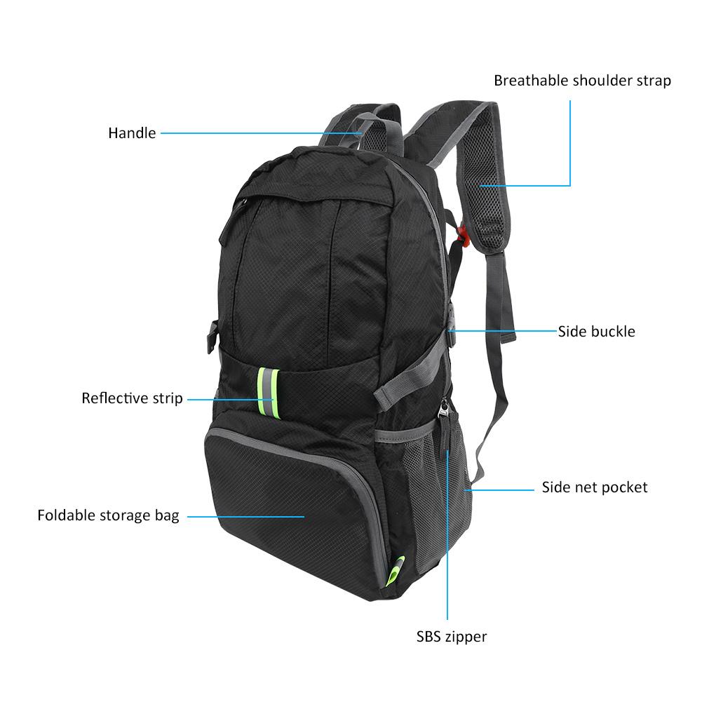 35L Waterproof Backpack Outdoor Lightweight Foldable Nylon Bag for Climbing Travel