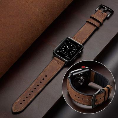 Кожаный ремешок для Apple, ремешок для часов 44 мм, 40 мм, 45 мм, 41 мм, 42 мм, 38 мм, браслет из натуральной кожи Correa, браслет iWatch series 5, 4, 3 SE, 6, 7