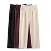 Winter Long Pants Women Corduroy Straight Harem Elastic Solid Winter Waist Loose Pants New