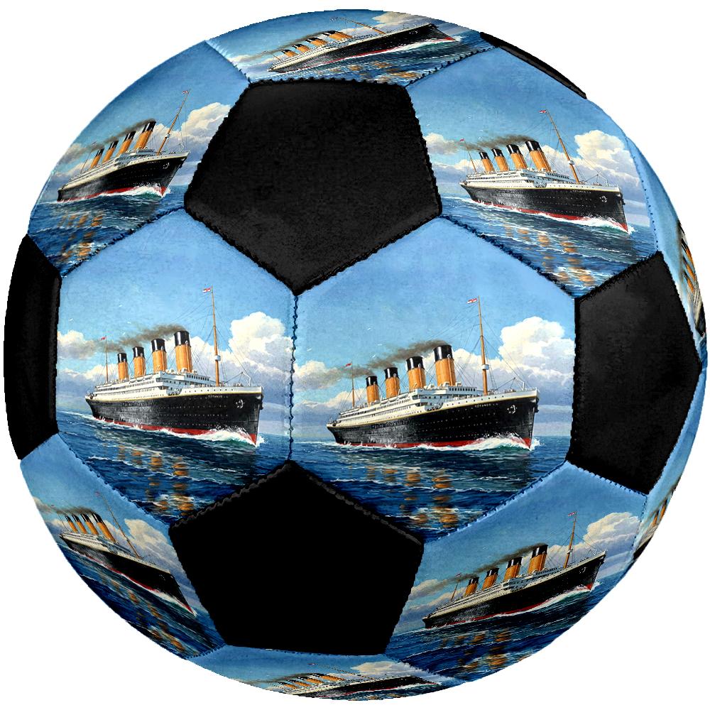 Titanic Theme Size 5 Soccer Ball, Suitable for Both Indoor and Outdoor Matches, a Gift Suitable for Everyone.