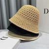 Fashion Hollow Knitted Hat Bucket Hat Women Men Solid Color Sunhat Fisherman Caps Casual Foldable Beach Caps