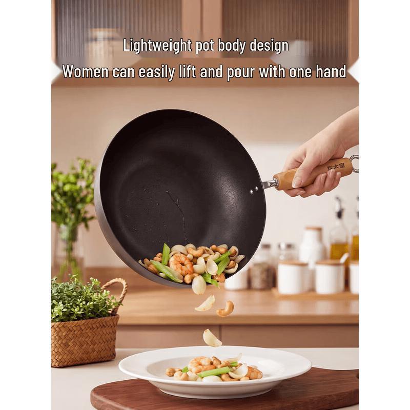 COOKER KING 28cm Wrought Iron Non-stick Wok