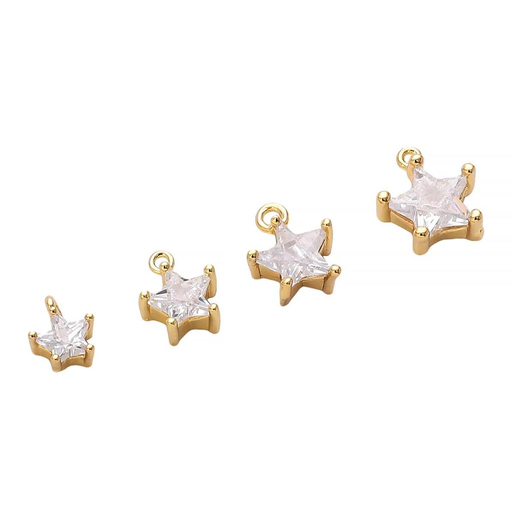 1 шт./пакет медь микро инкрустированный циркон пентаграмма кулон для ювелирных изделий ручной работы DIY