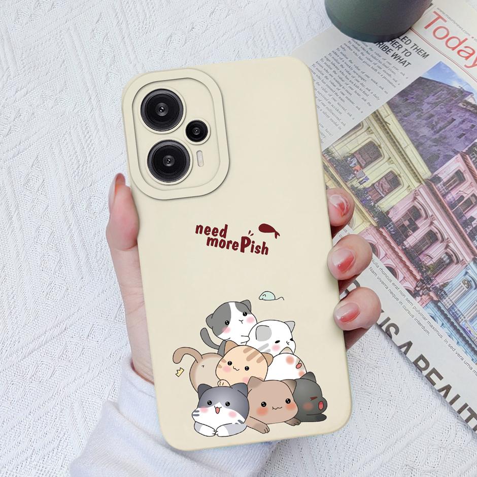 Case For Redmi Note 12 Turbo Poco F5 5G Lovely Dinosaur Silicone Pattern Phone Cover For Note12 Turbo PocoF5 Hot Grateful Funda