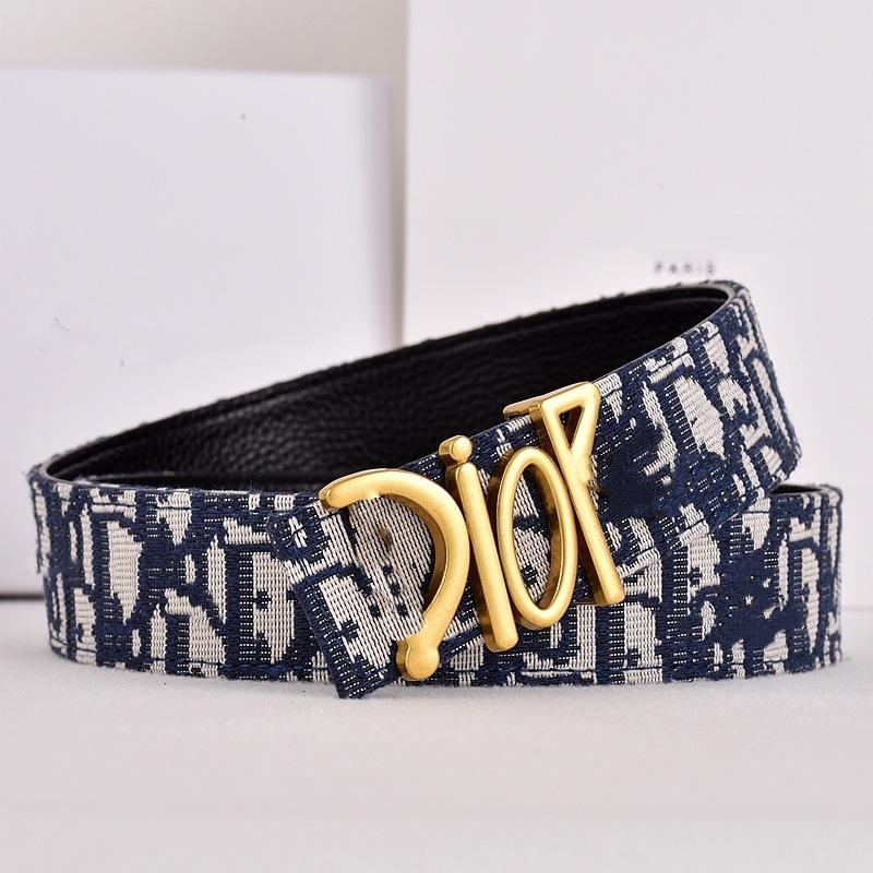 Trendy Couple's Leather Belt with Letter Print Buckle