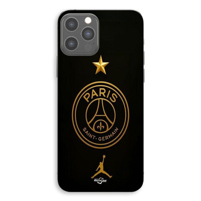Coque Pour iPhone 15 pro PSG logo jordan doré étoile champion Maniacase
