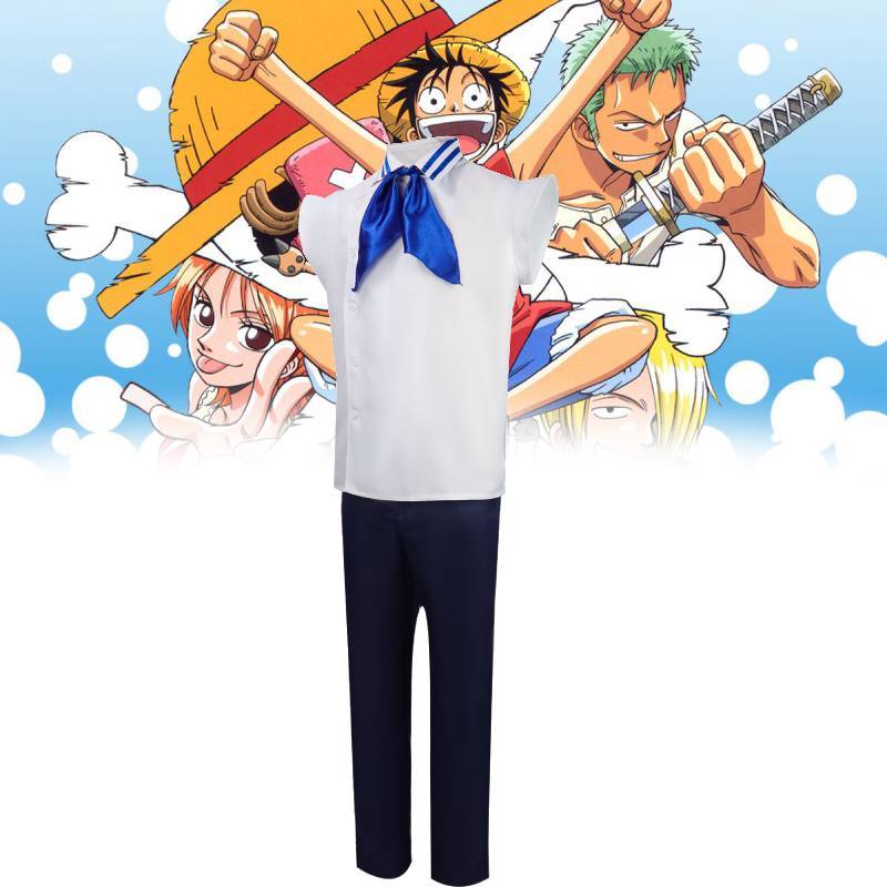 Костюм для косплея One Piece из смешанного полиэстера для аниме-ролевых игр