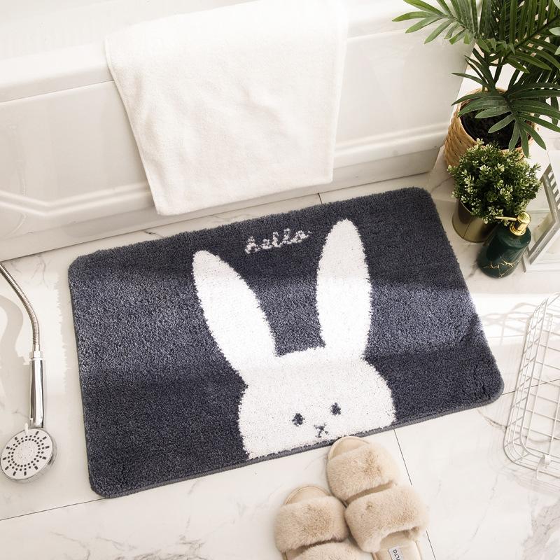 Cartoon cute pet bathroom floor mat carpet household door-to-door door door mat bathroom non-slip mat water-absorbing quick-drying foot mat